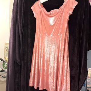 Orange shimmery dress